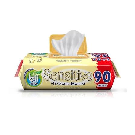 دستمال مرطوب نوزاد Bii Wipes Sensitive بسته ۹۰ عددی